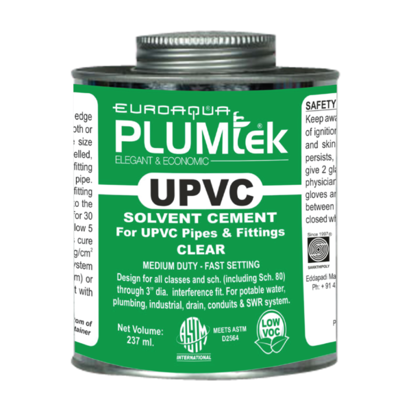 UPVC Heavy Duty (ASTM) Medium Bodied Solvent Cement Euroaquappr