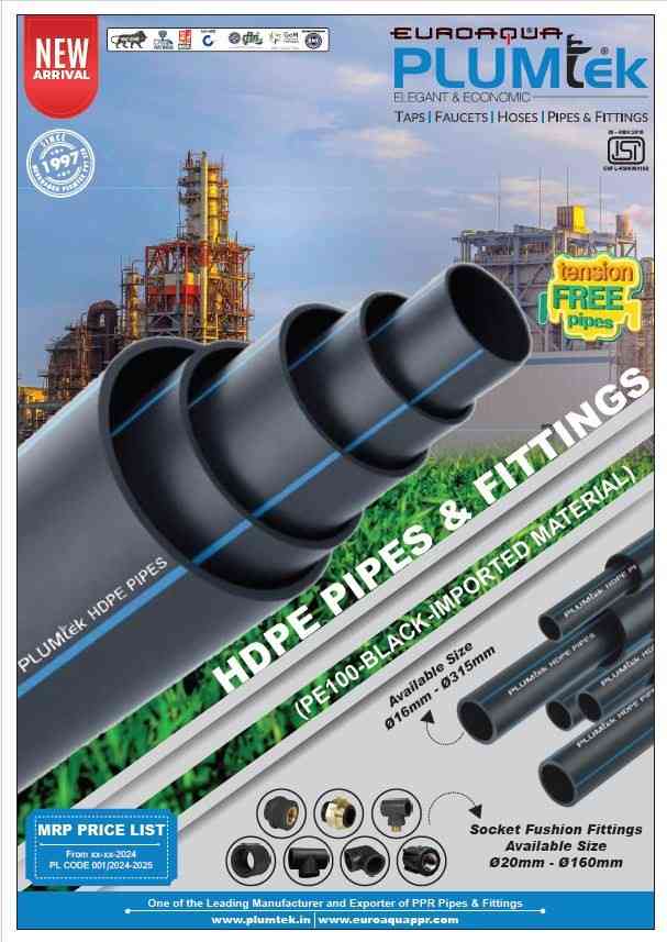 Euroaqua HDPE Pipes & Fittings Catalogue - Durable and Corrosion-Resistant Plumbing Solutions