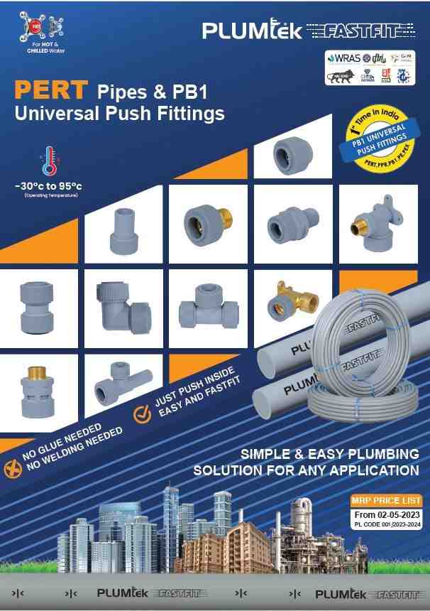 Euroaqua PERT Pipes & Fittings Catalogue - Flexible and Heat-Resistant Plumbing Solutions