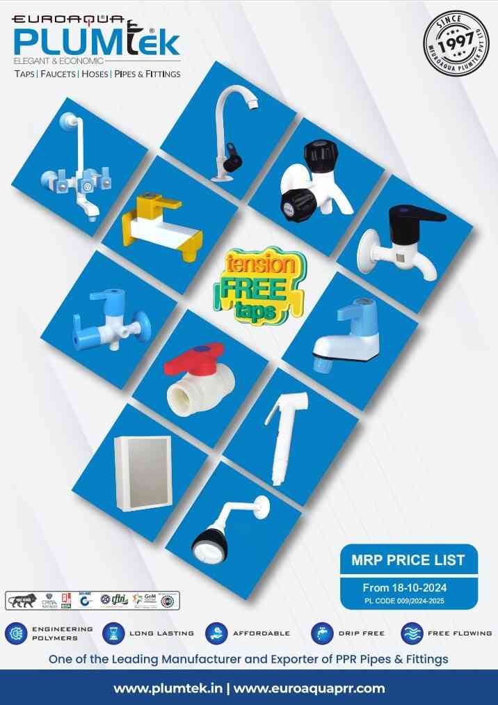 Euroaqua PTMT Catalogues - Premium PTMT Taps and Bathroom Fittings