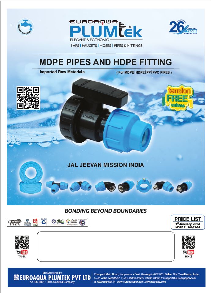 Euroaqua MDPE Pipes & Fittings - Durable and Flexible Plumbing Solutions